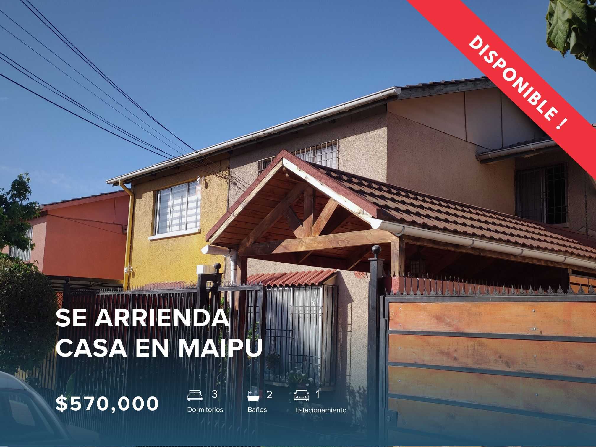 Amplia CASA 3D+2B Maipu - Camino a Melipilla